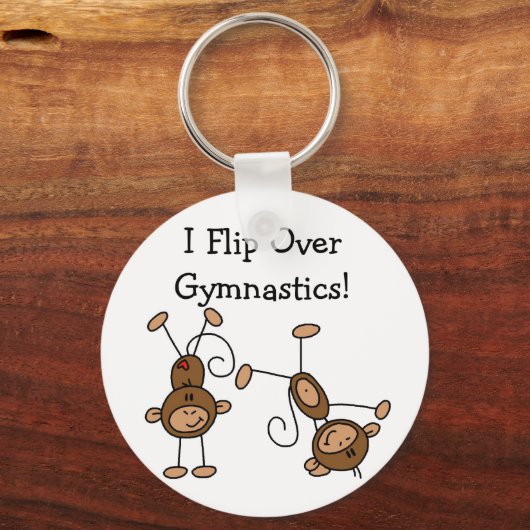 体操のTシャツとギフトをひっくり返す キーホルダー (正面)