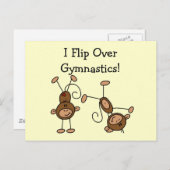 体操のTシャツとギフトをひっくり返す ポストカード (正面/裏面)