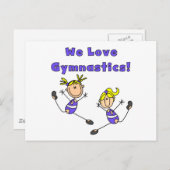 体操のTシャツと贈り物が大好き ポストカード (正面/裏面)