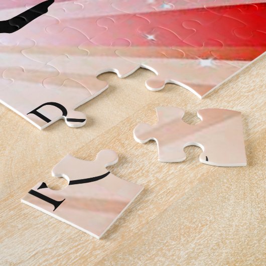 体操はパズルを名パーソナライズされた前で照らす。 ジグソーパズル (側面)