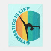 体操は人生で美しいサンセット体操選手 フリースブランケット (正面)