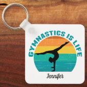体操は人生の美しいサンセットギムナストカスタム キーホルダー (正面)