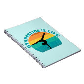 体操は人生の美しいサンセットギムナストティール(緑がかった色) ノートブック (右側)