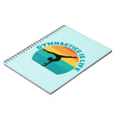 体操は人生の美しいサンセットギムナストティール(緑がかった色) ノートブック (左側)