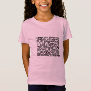 体操は単語ブロックのティーをからかいます Tシャツ