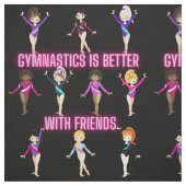 体操は友達と良いピンクフォント ファブリック (見本)