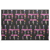 体操は友達と良いピンクフォント ファブリック (ファットクウォーター)