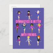 体操は友達に似合う インビテーションポストカード (正面/裏面)