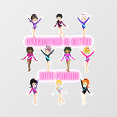 体操は友達に似合う ウィンドウサイン (シート)