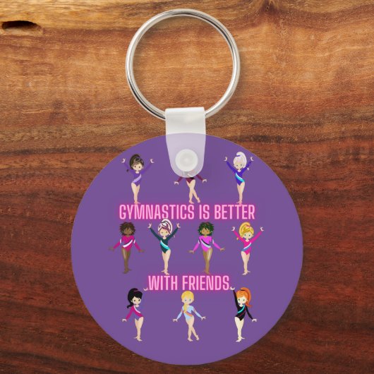 体操は友達に似合う キーホルダー (正面)