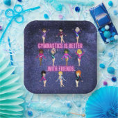 体操は友達に似合う ペーパープレート (パーティー)