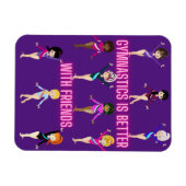 体操は友達に似合う マグネット (横)