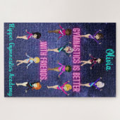 体操は友達に似合パーソナライズされたう ジグソーパズル (横)