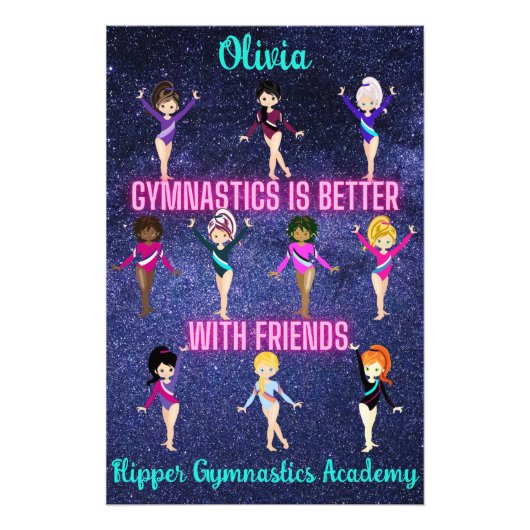 体操は友達に似合パーソナライズされたう フォトプリント (正面)