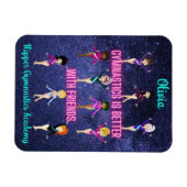 体操は友達に似合パーソナライズされたう マグネット (横)