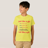 体操は女の子を好みます Tシャツ (正面フル)