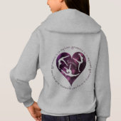 体操は私のハートの女の子の基本的なジッパーのフード付きスウェットシャツにあります (裏面)