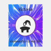 体操は私の人生だ – カスタム体操金庫 フリースブランケット (正面)