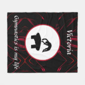 体操は私の人生だ – カスタム体操金庫 フリースブランケット (正面(横))