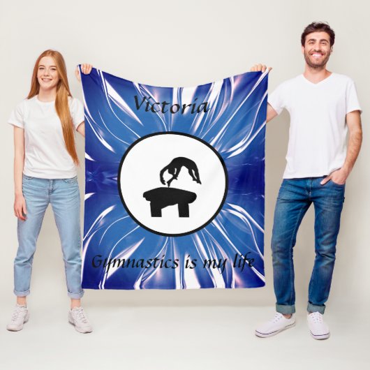 体操は私の人生だ – カスタム体操金庫 フリースブランケット (インサイチュ)