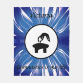 体操は私の人生だ – カスタム体操金庫 フリースブランケット (正面)