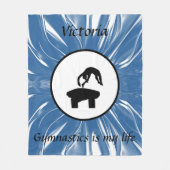 体操は私の人生だ – カスタム体操金庫 フリースブランケット (正面)