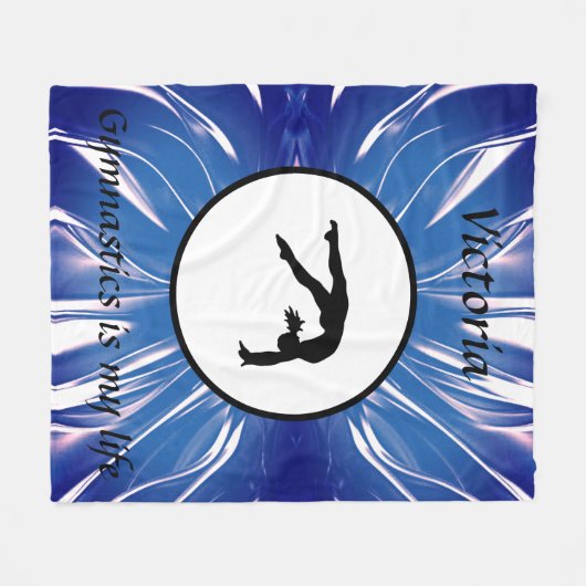 体操は私の人生である – カスタムGymnast Tumble フリースブランケット (正面(横))