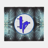 体操は私の人生である – 男子体操 フリースブランケット (正面(横))