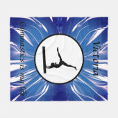 体操は私の人生カスタム体操選手バランスビーム フリースブランケット (正面(横))