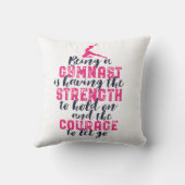 体操やる気を起こさせる引用文スポーツガールギムナスト クッション (裏面)