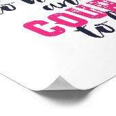 体操やる気を起こさせる引用文スポーツガールギムナスト ポスター (角)