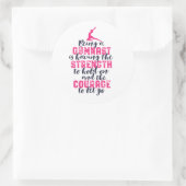 体操やる気を起こさせる引用文スポーツガールギムナスト ラウンドシール (バッグ)