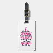 体操やる気を起こさせる引用文スポーツガールギムナスト ラゲッジタグ (正面縦)