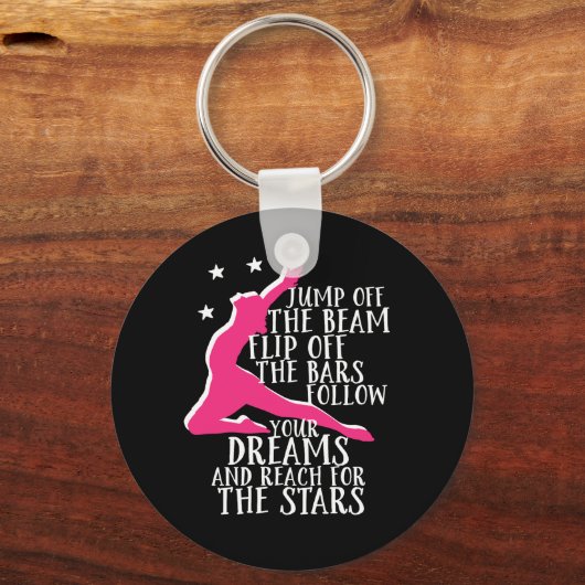 体操やる気を起こさせる引用文体操アスリート キーホルダー (正面)