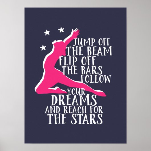 体操やる気を起こさせる引用文体操アスリート ポスター (正面)