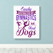 体操や犬に気を取られる キャンバスプリント (インサイチュ (ウッドフロア))