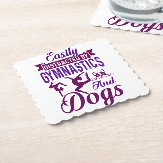 体操や犬に気を取られる ペーパーコースター (アングル)