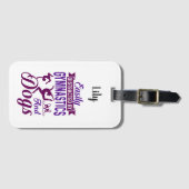 体操や犬に気を取られる ラゲッジタグ (正面横)