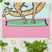 体操をする動物 キッチンタオル (折り畳み)