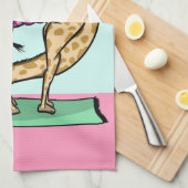 体操をする動物 キッチンタオル (四つ折り)