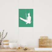 体操をする男のシルエット ポスター (キッチン)