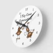 体操をひっくり返す ラウンド壁時計 (傾斜)