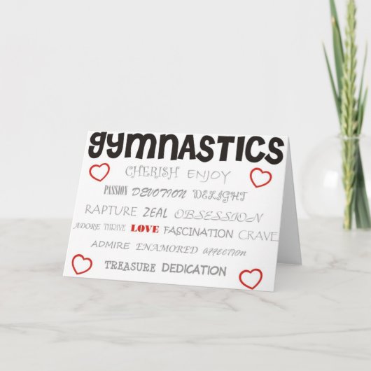 体操を大切にする カード (正面)