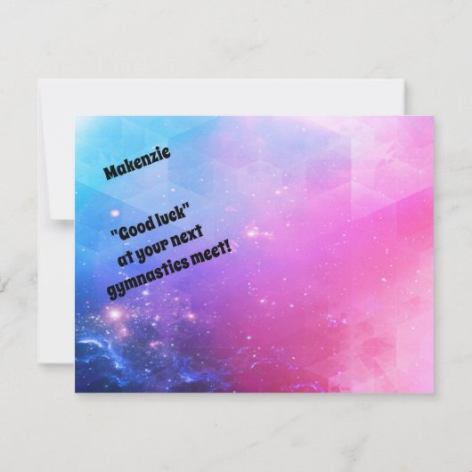 体操を愛する女の子のための体操カード！ (裏面)