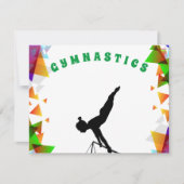 体操を愛する女の子のための体操カード！ カード (正面)