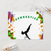 体操を愛する女の子のための体操カード！ カード (正面/裏面インサイチュ)