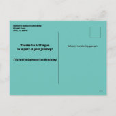 体操アカデミーから学生へ休暇はがき シーズンポストカード (裏面)