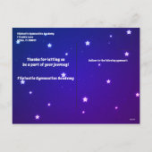 体操アカデミーから学生へ休暇はがき シーズンポストカード (裏面)