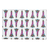 体操アクロバティクスタンブリングアクロダンサーの女の子 枕カバー (裏面)