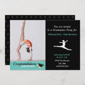 体操アスリート写真卒業クラス2022 招待状 (正面/裏面)